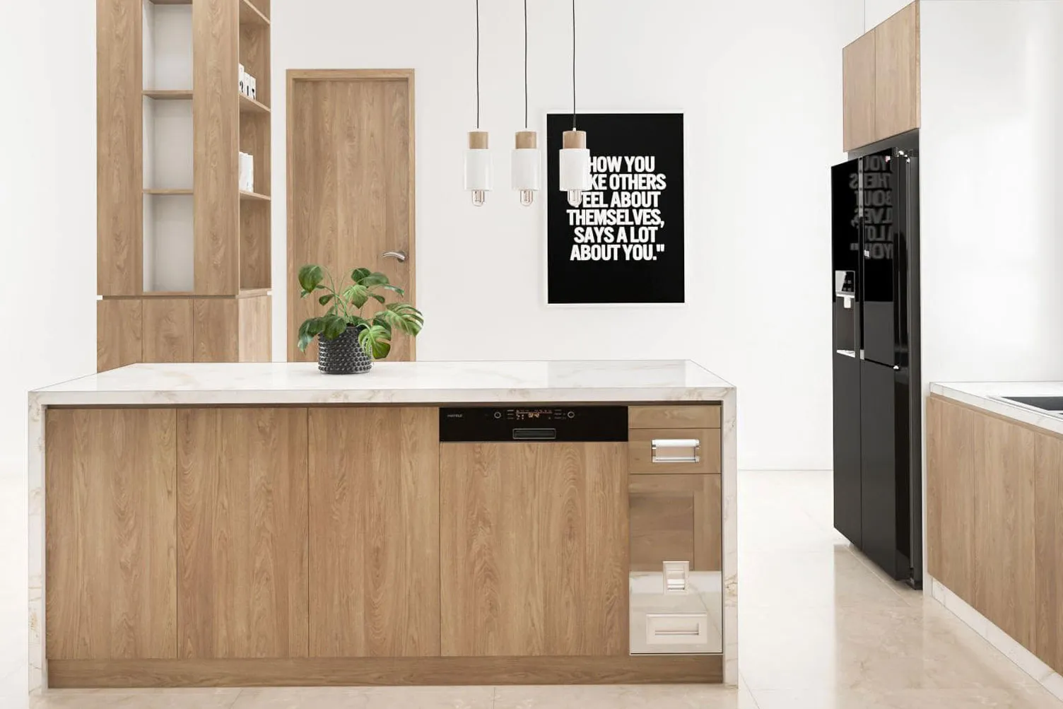 Dự án tủ bếp gỗ hiện đại nhà Chị Thủy